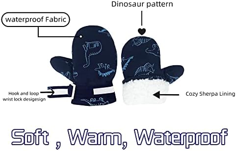 Toddler Gloves Kids Mittens Winter Warm Lined Fleece Gloves Waterproof Snow - Image 3