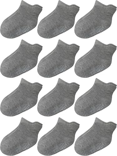 Aroveea Toddler Socks Non Slip Grip Ankle Baby 12 Pack by Aroveea