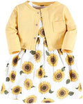 Hudson Baby Infant and Toddler Girls Cotton Dress and Cardigan Set by HudsonBaby