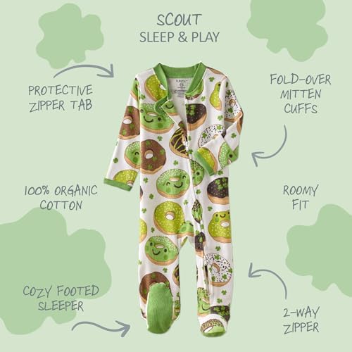 Butterblu Scout Sleep & Play 100% Organic Cotton Footed Zip Front PJs | GOTS - Image 2