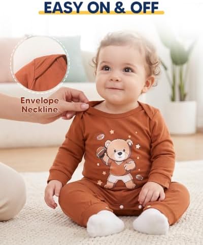 NZRVAWS Newborn Baby Boy Clothes Infant Romper 2-Pack outfit Cute Pattern - Image 2