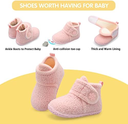 FEETCITY Baby Booties Girls Boys Infant Slippers First Walkers Shoes Warm Socks - Image 5