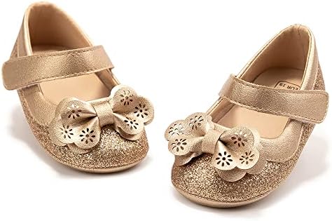 Meckior Infant Baby Girls Soft Sole Bowknot Princess Wedding Dress Mary Jane by Meckior