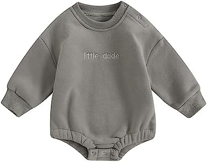VISGOGO Newborn Infant Baby Boy Oversized Romper Sweater Bodysuits Coming Home by VISGOGO
