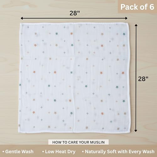 Cotton Baby Swaddle Blanket 28"x28" – Soft Breathable Newborn Receiving Blanket - Image 3