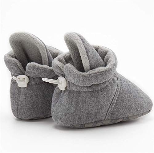 ohsofy Newborn Baby Cotton Booties Stay On Slipper Winter Warm Soft Shoes - Image 6