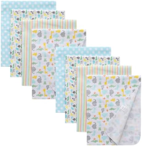 Cotton Flannel Receiving Blankets Baby 8 Pcs, Baby Swaddle Blankets, Infant by Unknown