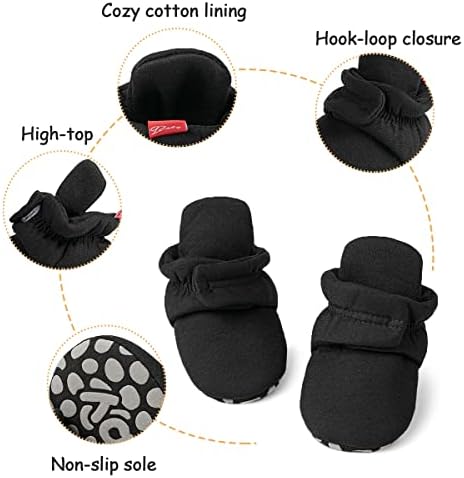 ohsofy Newborn Baby Cotton Booties Stay On Slipper Winter Warm Soft Shoes - Image 4