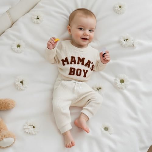 Giraropa Newborn Baby Boy Clothes Rib Knit Romper Jumpsuit Solid Sweater - Image 4