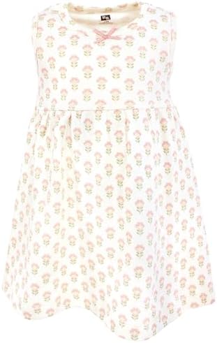 Hudson Baby Infant and Toddler Girls Cotton Dress and Cardigan Set - Image 4