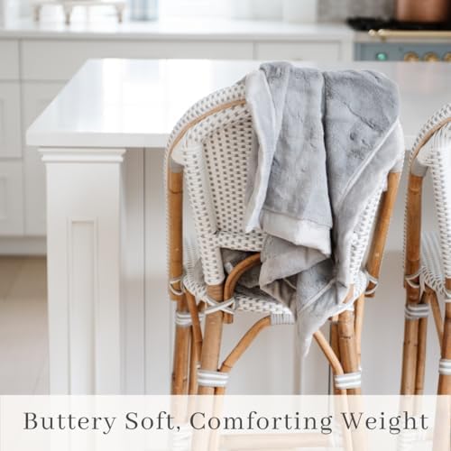 Saranoni Baby Receiving Blanket Ultra Soft Plush Gray Blanket 40x30 | - Image 8