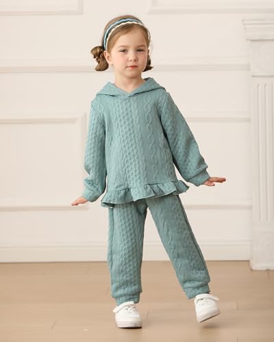 Mioglrie Baby Toddler Girl Clothes Infant Fall Winter Hoodie Solid Outfits - Image 2