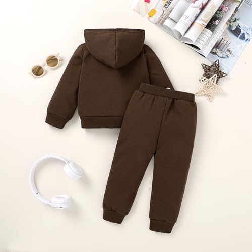 YOUNGER TREE Baby Clothes for Girls Boy Solid Color Hoodie and Sweatpants - Image 3