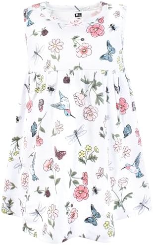 Hudson Baby Infant and Toddler Girls Cotton Dress and Cardigan Set - Image 4