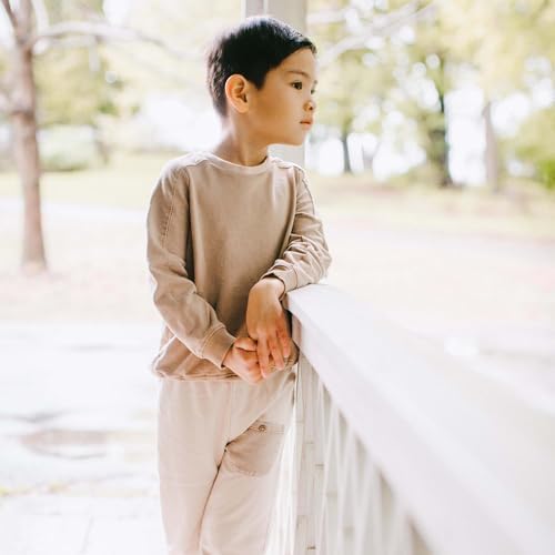Burt's Bees Baby Boys Shirt and Pant Set, Long Sleeve Top & Bottom Outfit Bundle - Image 3