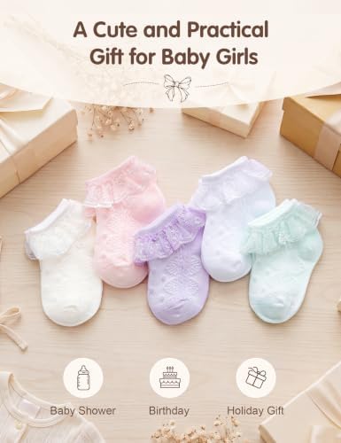 Durio Baby Girl Ruffle Socks - Image 6