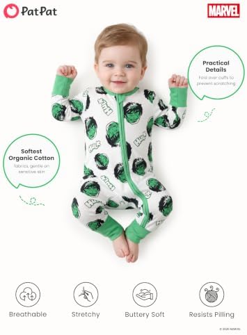 Disney Baby Organic Cotton Zip Footie Clothes Romper Outfit - Image 5