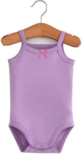 Girls Spaghetti Strap Bodysuit Sleeveless Tank Top Cotton One-Pieces Pack of - Image 4