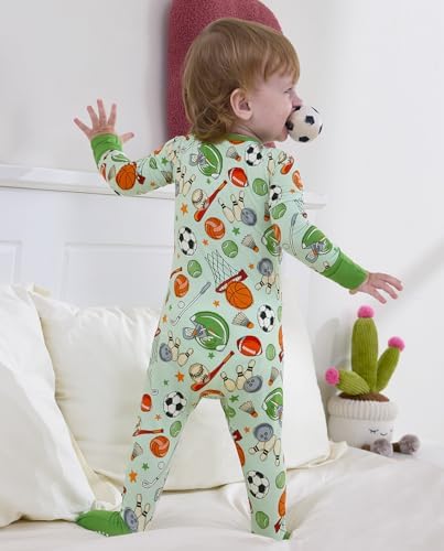 babee Reshinee Bamboo Viscose Baby Footie Pajama, Zipper Sleeper Boys Girls - Image 4