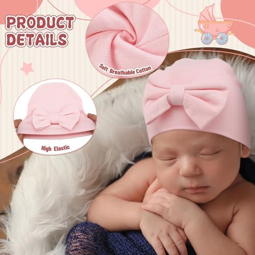Cuffbow 4 Pcs Preemie Hats Baby Cap - Image 4