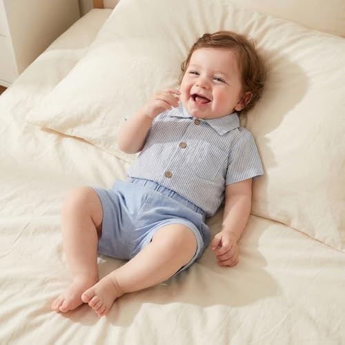 PUHHAPIEY Baby Boy Gentleman Wedding Outfit Dress Romper Suspender Pants | 0 3 - Image 4