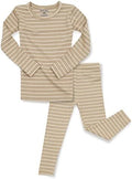 AVAUMA Stripe Pattern Baby Boys Girls Pajama Set Kids Toddler Snug fit Ribbed by AVAUMA