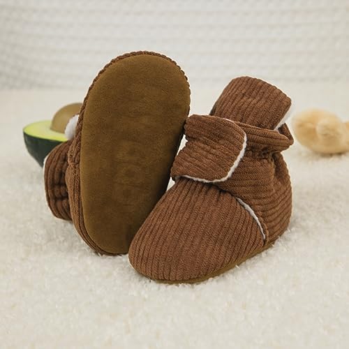 Meckior Newborn Infant Baby Girls Boys Warm Fleece Winter Booties First Walkers - Image 3