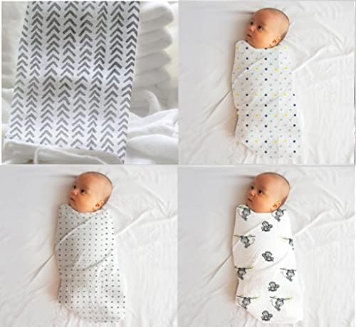 100% Muslin Swaddle Blankets, Baby Swaddling Blankets - Image 2