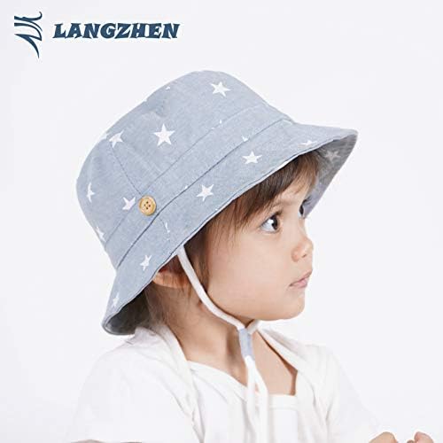 LANGZHEN Sun Protection Hat for Kids Toddler Boys Girls Wide Brim Summer - Image 3