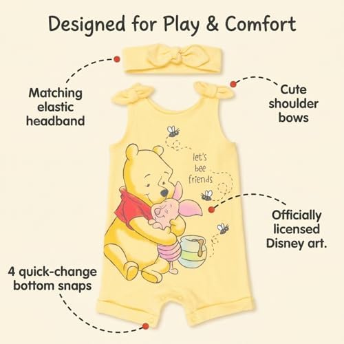 Disney Romper and Headband Outfit Set Newborn to Little Kid Sizes - Image 3