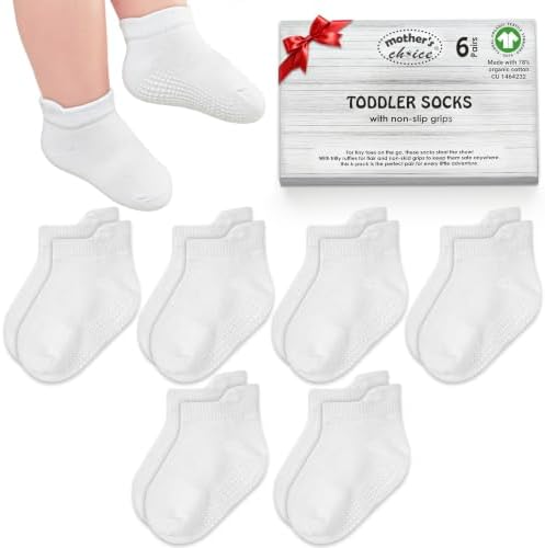 GOTS Organic Cotton Blend Ankle Toddler Socks 6M-12M-2t-3t-4t-5t Baby Gift by MothersChoice