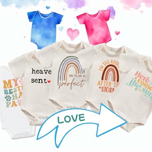Newborn Infant Baby Bodysuit Funny Letters Print Clothes Short Sleeve Romper - Image 4