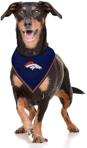 Pets First NFL Dener Broncos TIE Bandana, Small/Medium. Dog Bandana Scarf Bib - Image 3