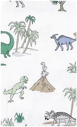 Luvable Friends Hudson Baby Flannel Burp Cloths 10pk, Pastel Dino - Image 2