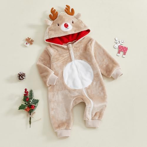 Fall Baby Clothes Newborn Boy Girl Hoodie Romper Long Sleeve Jumpsuit Winter - Image 3