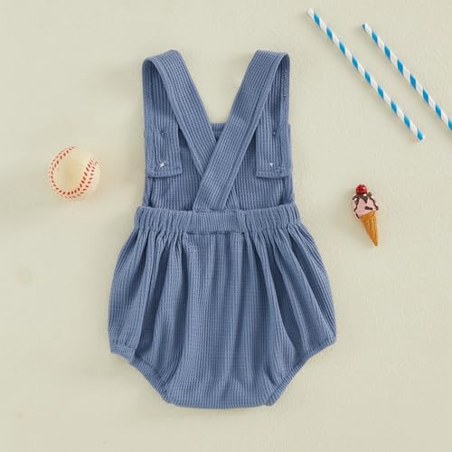 Honganda Baby Boy 1/2 Birthday Outfit Half Way to One Cake Smash Romper - Image 6
