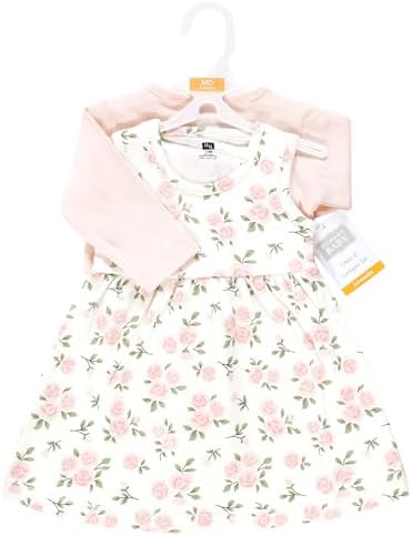 Hudson Baby Infant and Toddler Girls Cotton Dress and Cardigan Set - Image 2