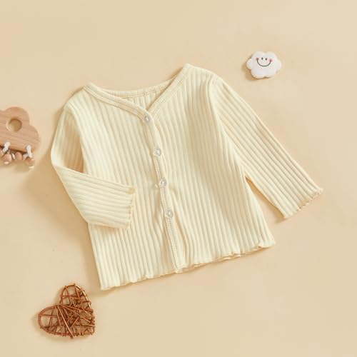 Kids Toddler Girls Lightweight V Neck Cardigan Sweater Long Sleeve Button Down - Image 2