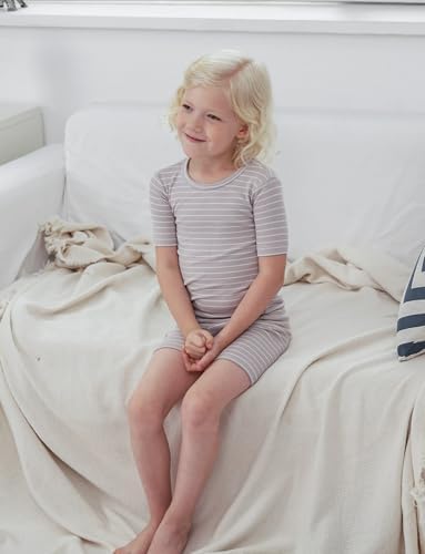 AVAUMA Stripe Pattern Baby Boys Girls Pajama Set Kids Toddler Snug fit Ribbed - Image 2