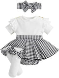 Giraropa Newborn Baby Girl Clothes Smocked Bubble Romper Dress + Socks + by Giraropa