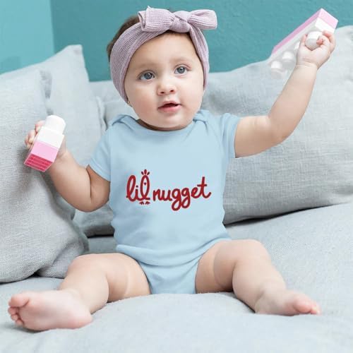 Little Nugget Bodysuit Baby Funny Lil Nugget Baby Bodysuit Chicken Bodysuits - Image 3