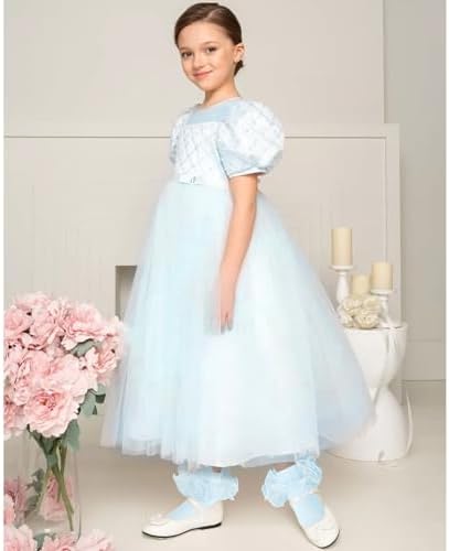 Girls Ruffle Socks Double Lace Turn Cuff Frilly Church Dress Socks - Image 3