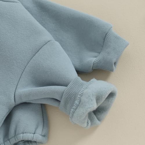 VISGOGO Newborn Infant Baby Boy Oversized Romper Sweater Bodysuits Coming Home - Image 5