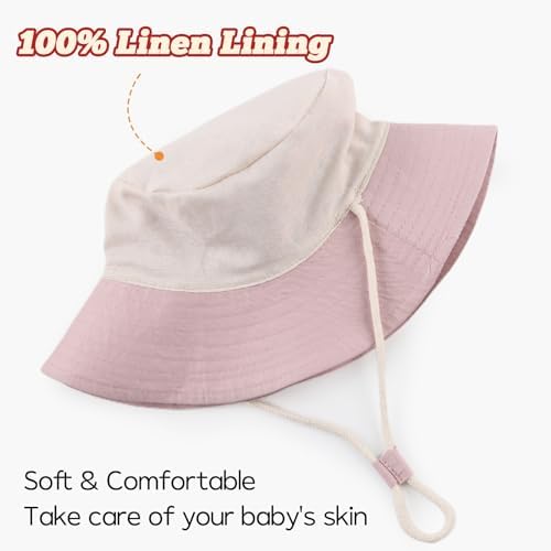 Bamery Baby Toddler Girls Bucket Hat Newborn Sun Hats - Image 4