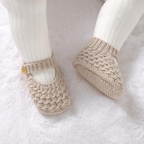 Baby Booties Hand Knit Boots Slippers Soft Warm First Walkers Socks Shoes - Image 3