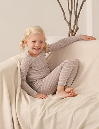 AVAUMA Stripe Pattern Baby Boys Girls Pajama Set Kids Toddler Snug fit Ribbed - Image 5