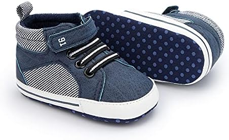 Meckior Toddler Baby Boys Girls High Tops Ankle Sneakers Soft Anti-Slip Sole PU by Meckior