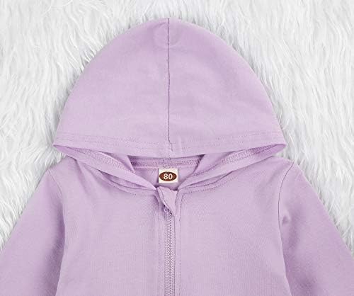 Imcute Baby Zip Up Hoodie, Unisex inflant Toddler Long Sleeve Sweatshirts - Image 2