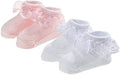 EPEIUS Baby Girl Ruffle Socks, Eyelet Frilly Lace Socks by EPEIUS