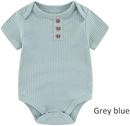 Ruliby Baby Bodysuit and Pant Set Summer Ribbed Mix Match Infant Clothes - Image 6